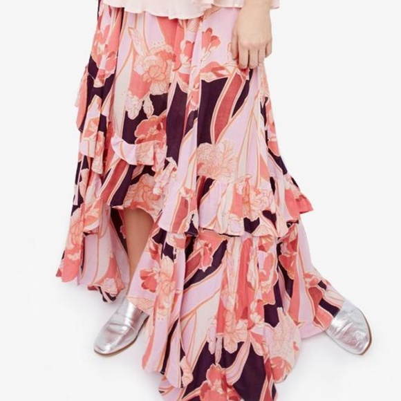 FREE PEOPLE Lined Ruffled Bring back Summer Maxi 4 - Picture 3 of 8